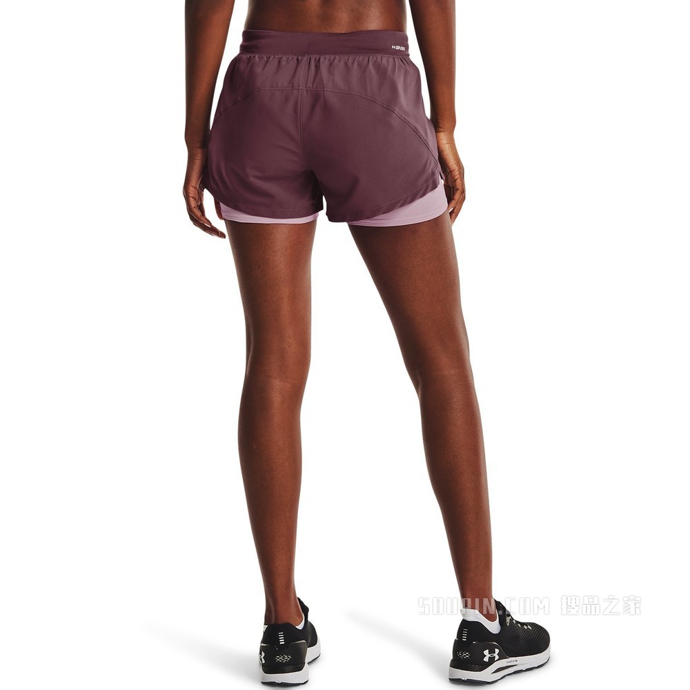 女士UA Iso-Chill 2合1跑步短裤