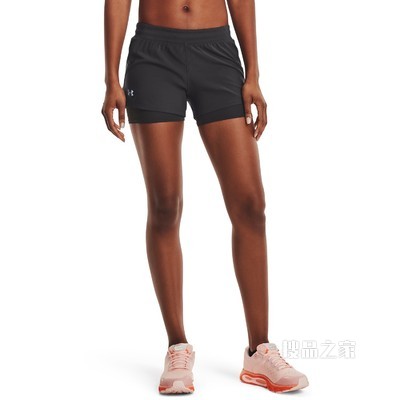女士UA Iso-Chill二合一跑步短裤