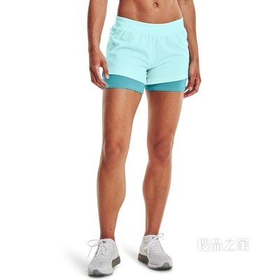 女士UA Iso-Chill二合一跑步短裤