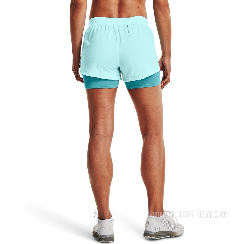 女士UA Iso-Chill二合一跑步短裤
