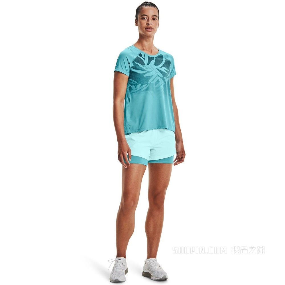 女士UA Iso-Chill二合一跑步短裤
