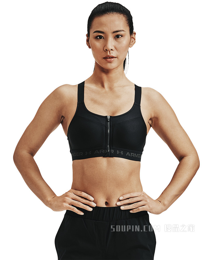女士Armour Crossback拉链运动内衣—高强度