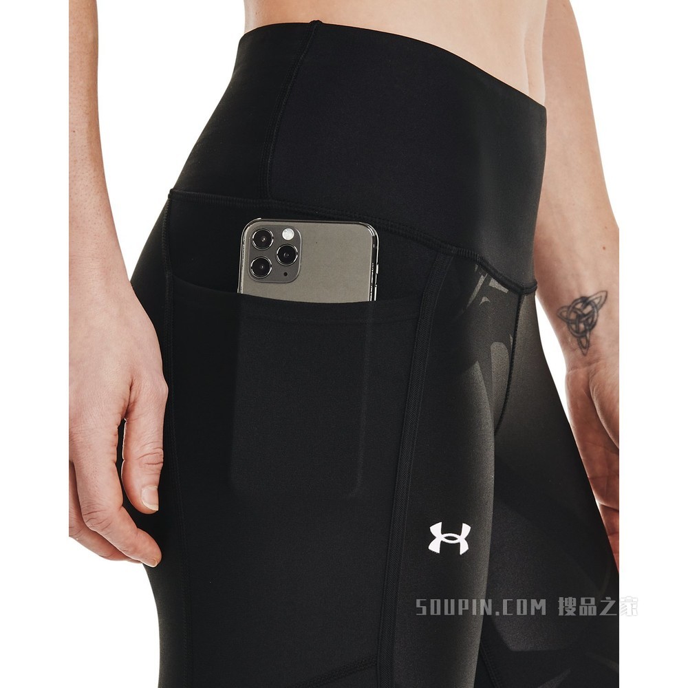 女士HeatGear® Armour Emboss Panel紧身九分裤