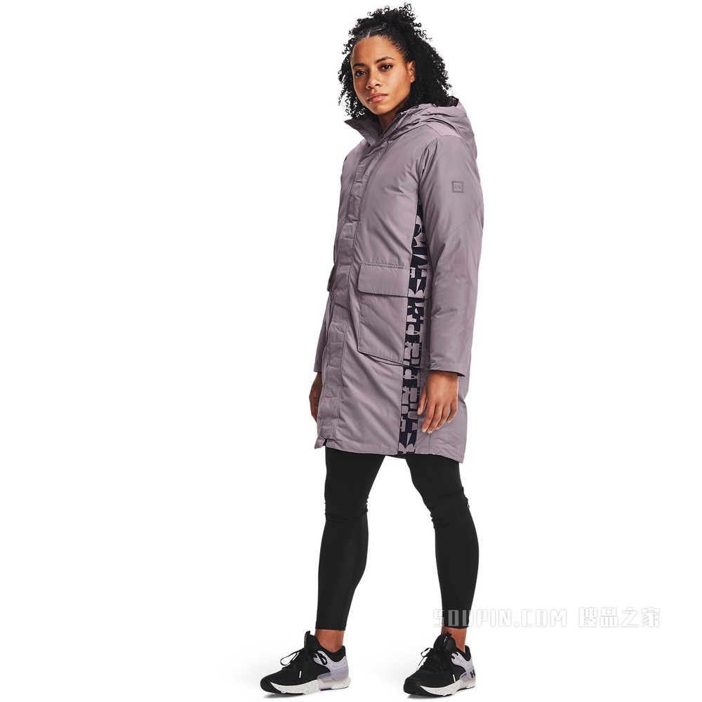 女士UA RECOVER长款羽绒外套