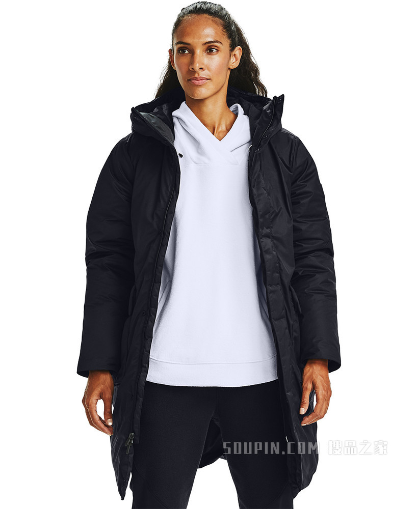 女士UA RECOVER长款羽绒外套