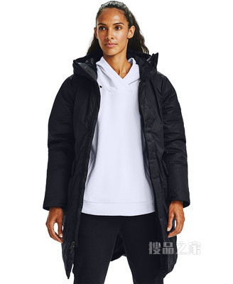 女士UA RECOVER长款羽绒外套