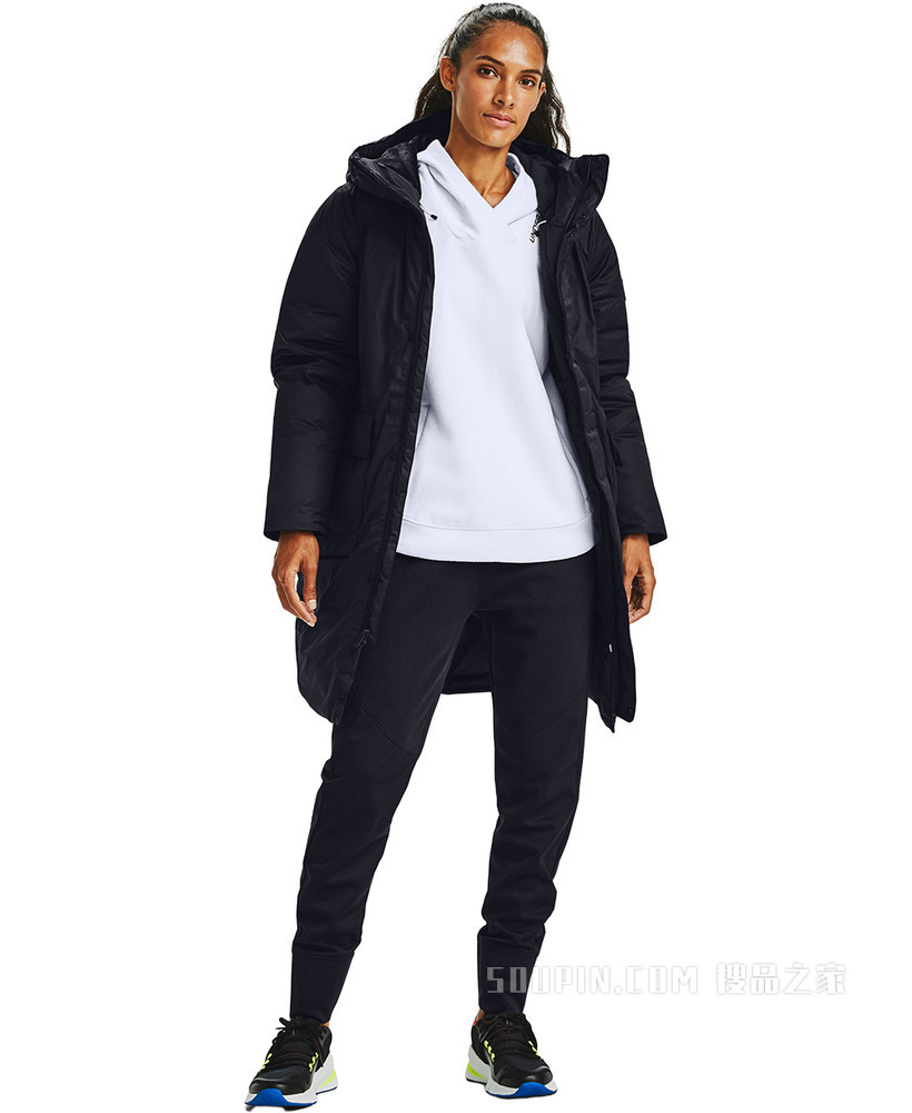 女士UA RECOVER长款羽绒外套