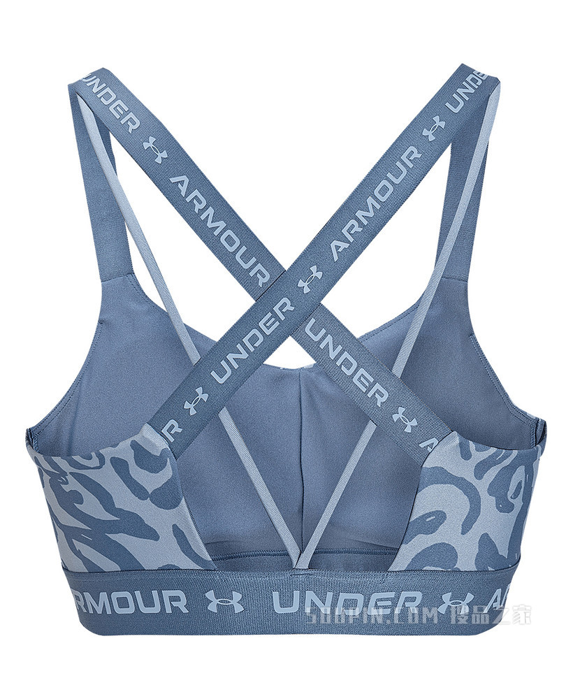 女士UA Crossback印花运动内衣—低强度