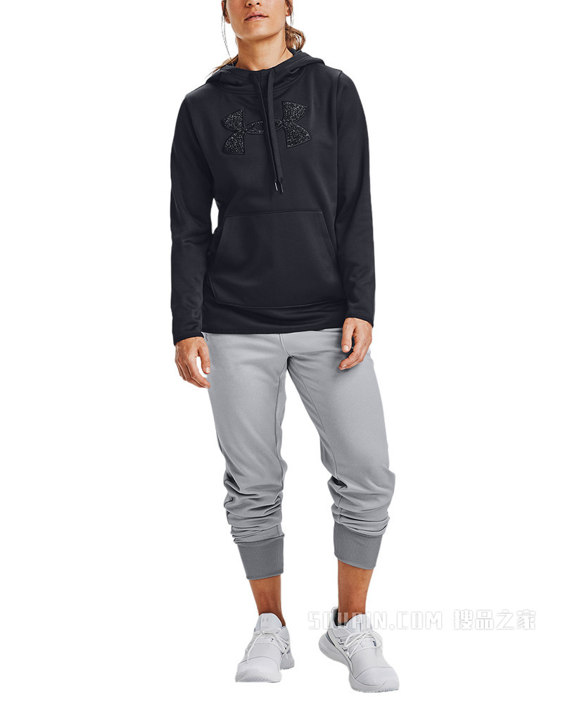 女士Armour Big Logo Shine抓绒连帽上衣