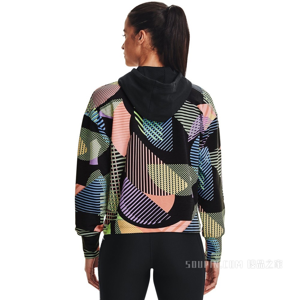 女士UA Rival Terry Geo印花连帽上衣