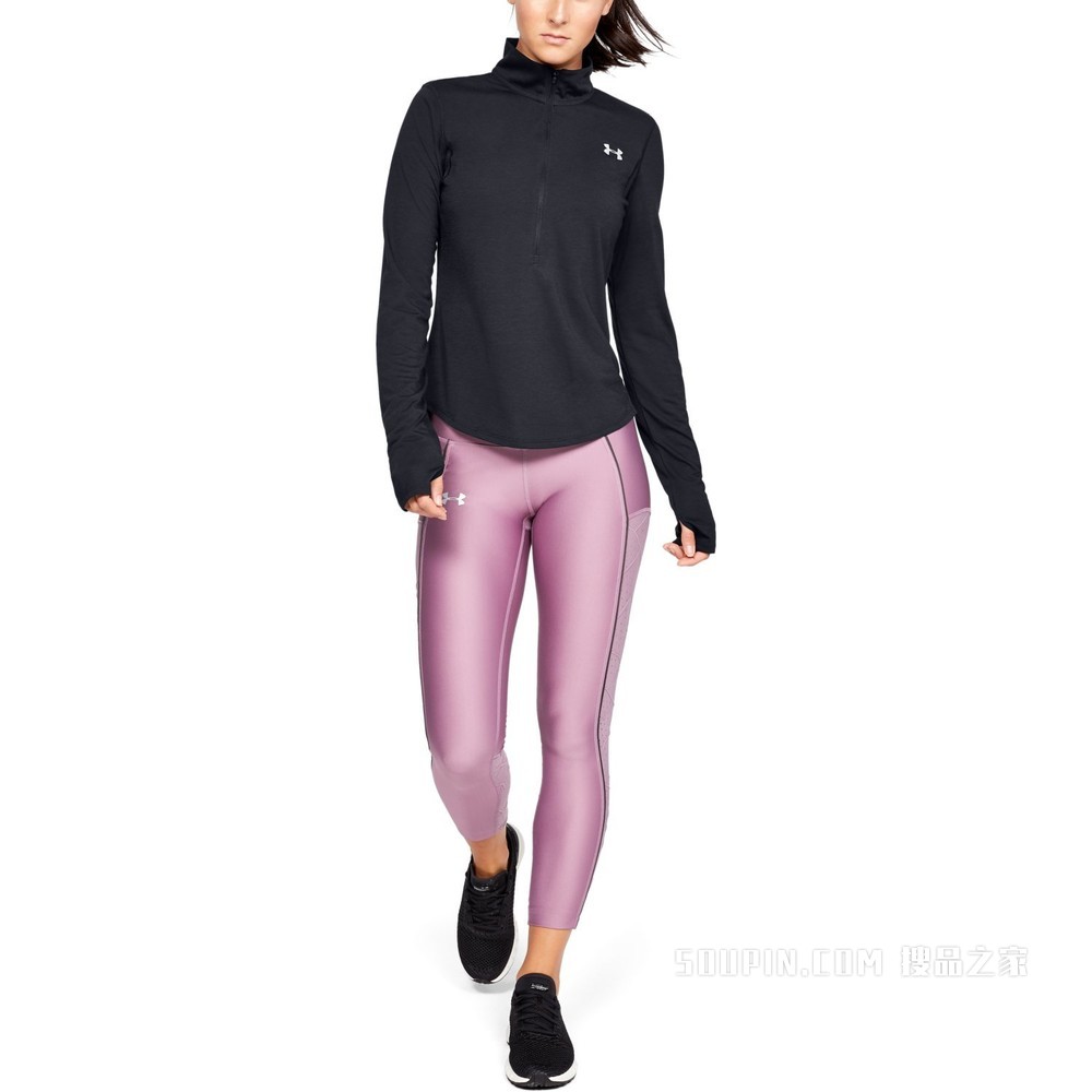女士UA Streaker 1/2拉链运动上衣