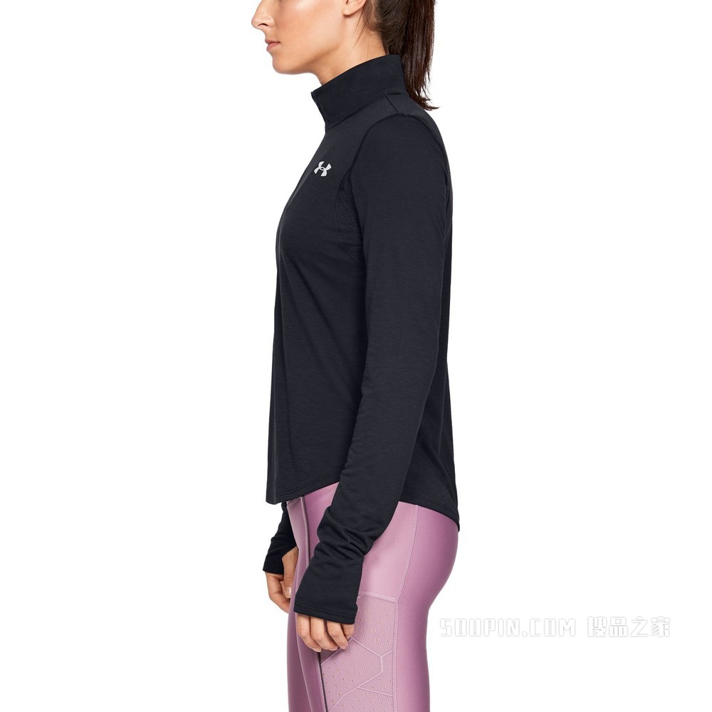 女士UA Streaker 1/2拉链运动上衣