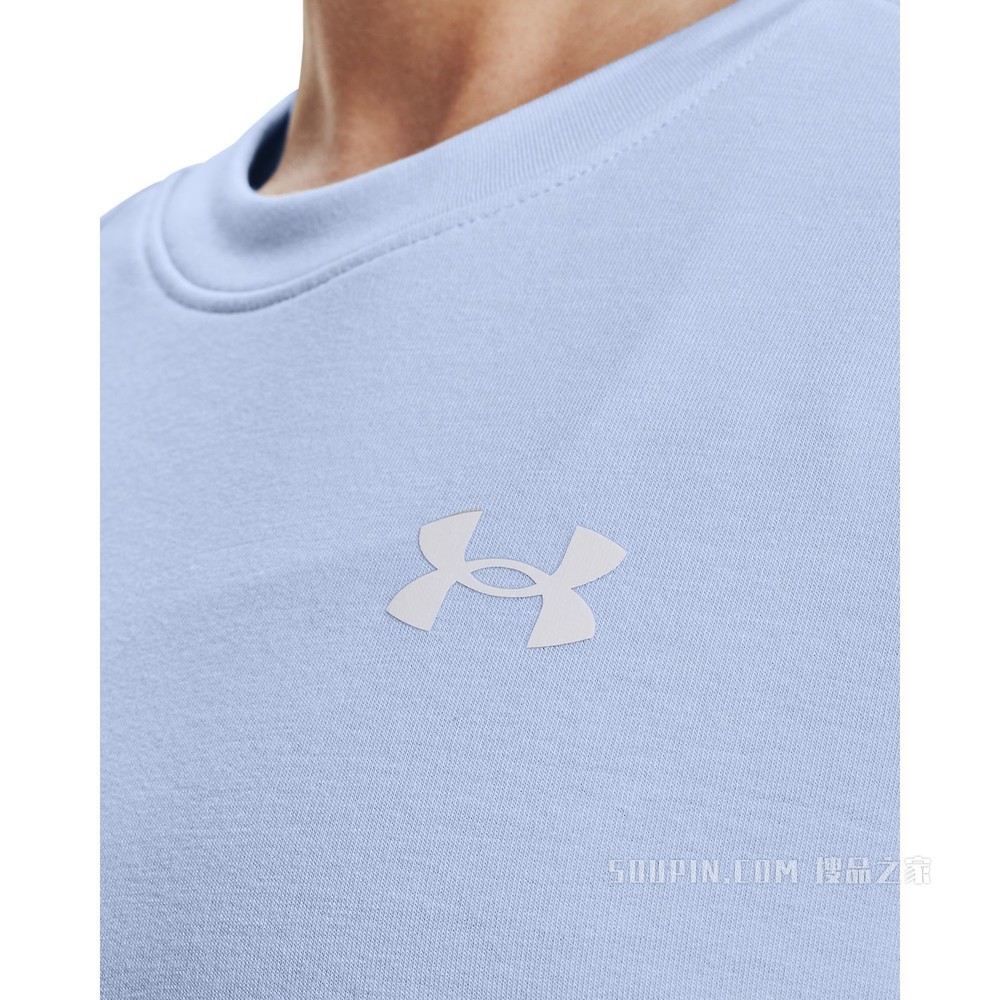 女士UA Rival Terry Colorblock圆领运动衣