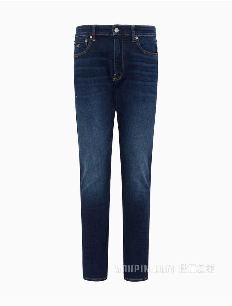 Calvin Klein 男士中腰楔形版复古LOGO皮标牛仔裤J317947