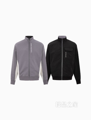 Calvin Klein 男士双面穿立体拼色印花夹克外套J319780