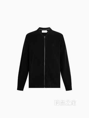 Calvin Klein 男士拉链棒球领刺绣毛衣针织开衫J319778