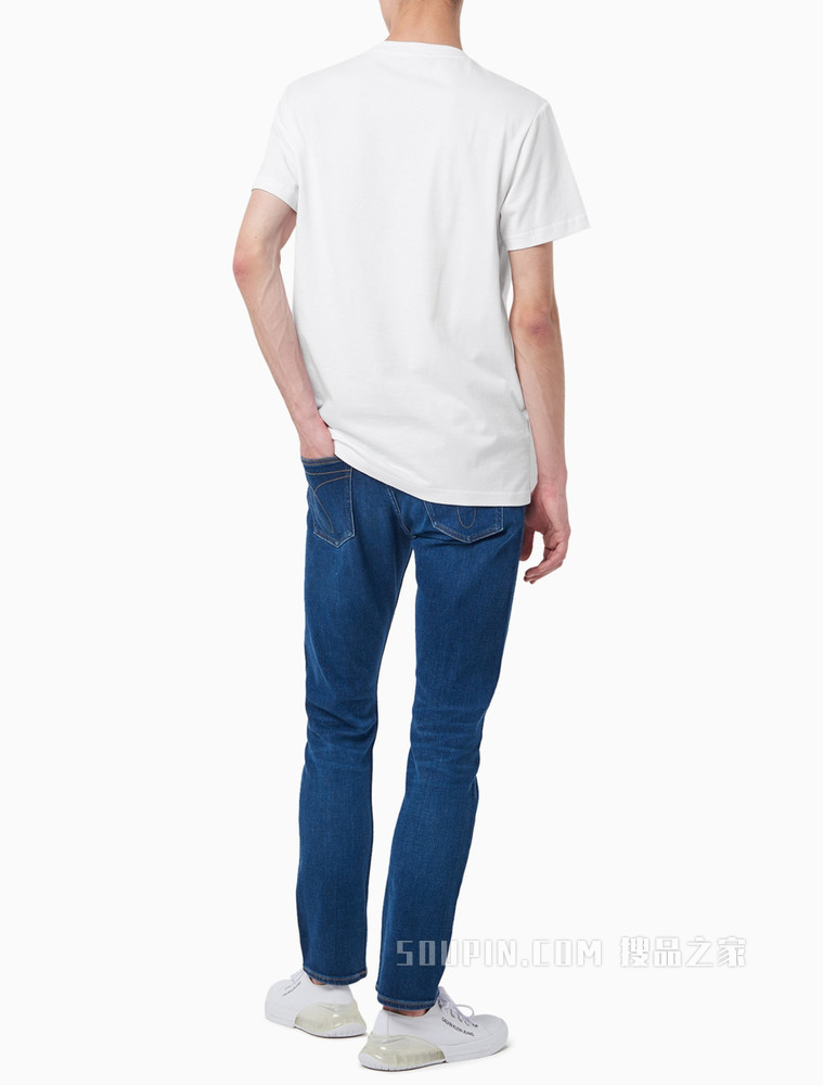 Calvin Klein 男装全棉撞色LOGO短袖T恤 J318471