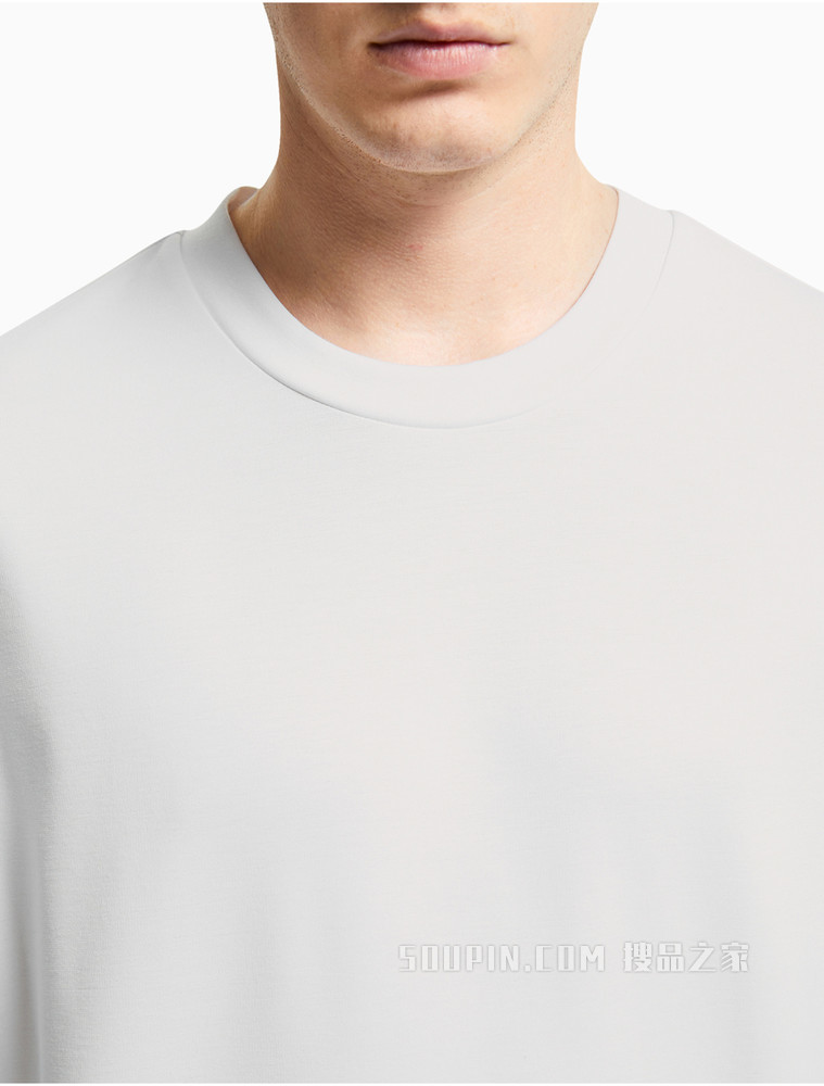 Calvin Klein 男女同款简约时尚圆领LOGO印花长袖T恤J400152