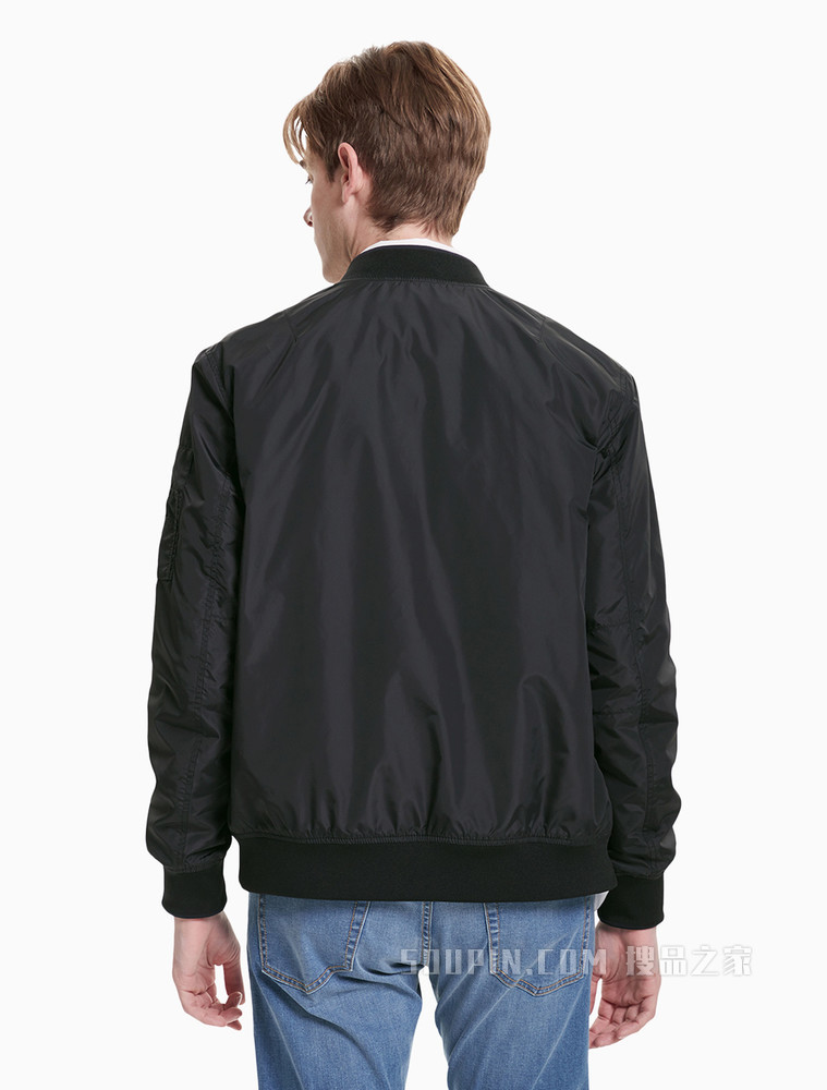 Calvin Klein 男装运动休闲棒球领刺绣LOGO单夹克外套J318040