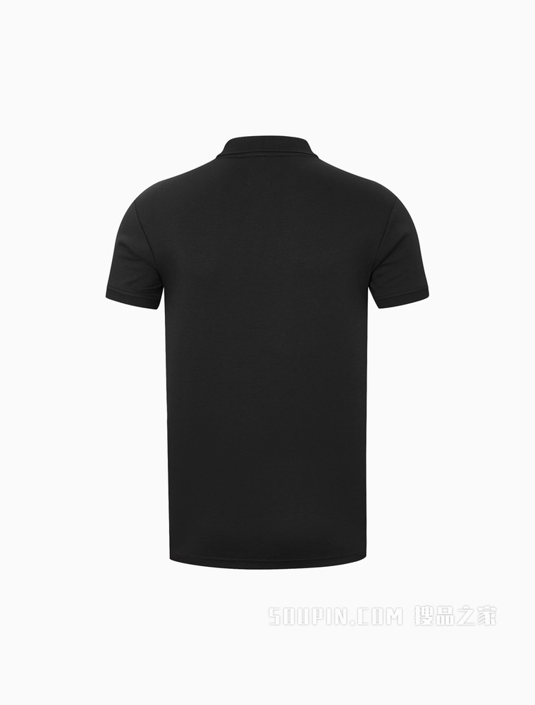 Calvin Klein 男装时尚两粒扣全棉针织短袖polo衫 J319153