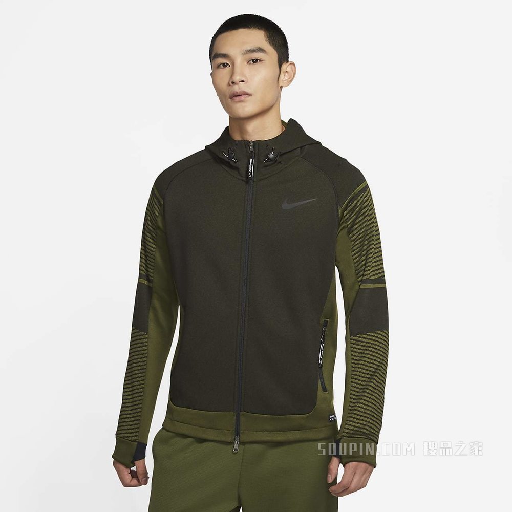 Nike Therma-FIT ADV 男子全长拉链开襟训练连帽衫