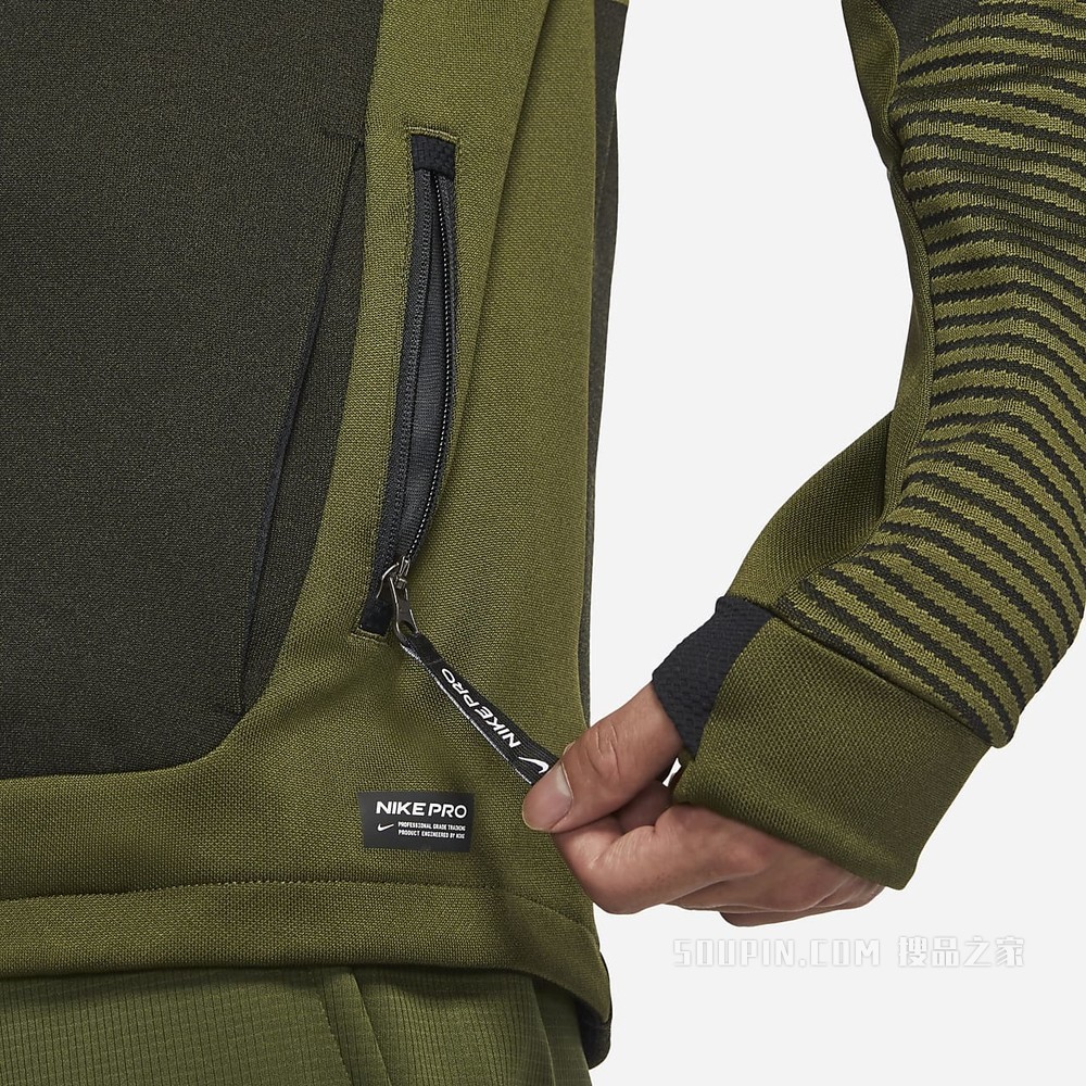 Nike Therma-FIT ADV 男子全长拉链开襟训练连帽衫