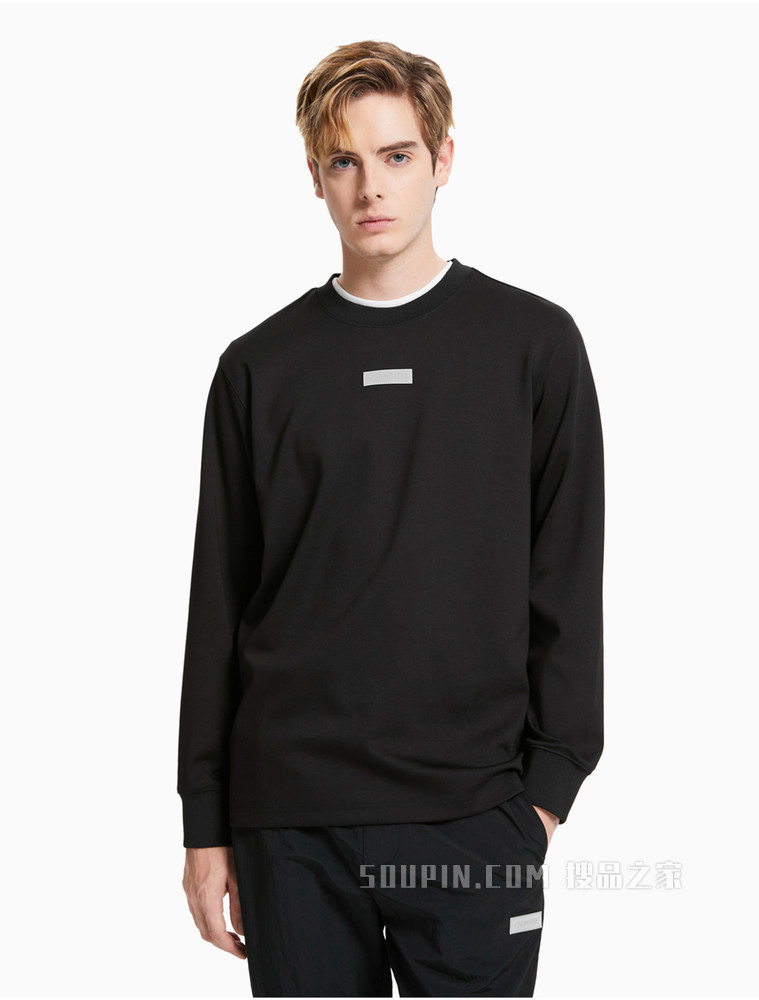 Calvin Klein 男女同款时尚休闲圆领LOGO印花卫衣J400151