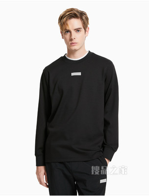 Calvin Klein 男女同款时尚休闲圆领LOGO印花卫衣J400151