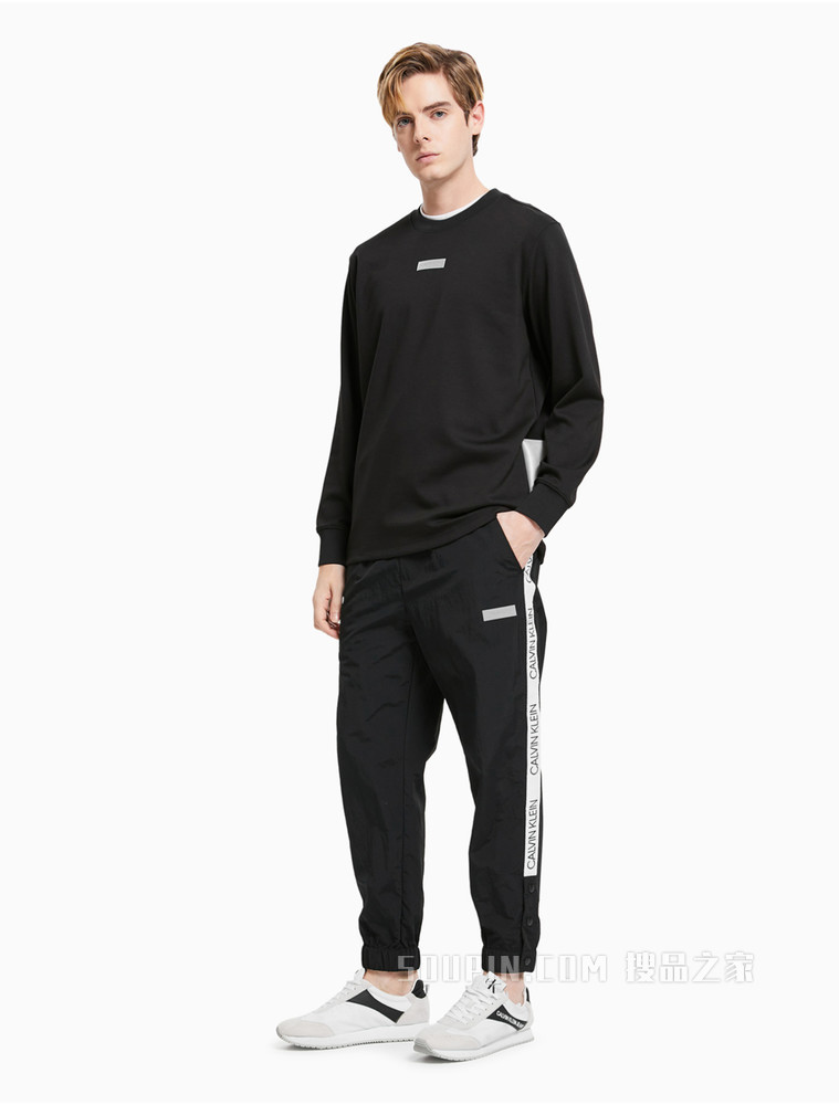 Calvin Klein 男女同款时尚休闲圆领LOGO印花卫衣J400151