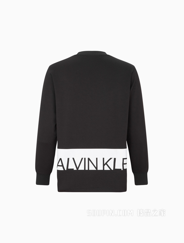 Calvin Klein 男女同款时尚休闲圆领LOGO印花卫衣J400151