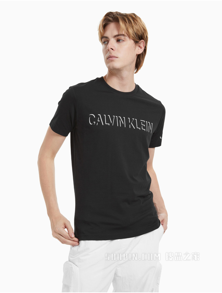 Calvin Klein男款潮流通勤时尚简约短袖T恤J319612
