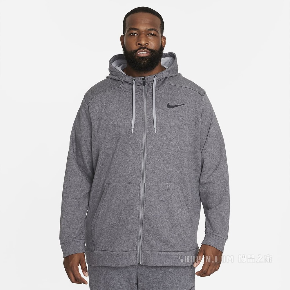 Nike Dri-FIT 男子全长拉链开襟训练连帽衫