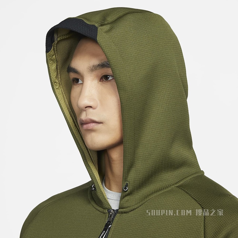 Nike Pro Therma-FIT 男子全长拉链开襟连帽训练夹克
