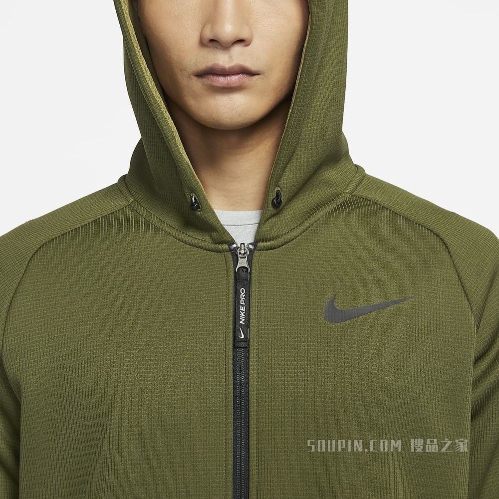 Nike Pro Therma-FIT 男子全长拉链开襟连帽训练夹克
