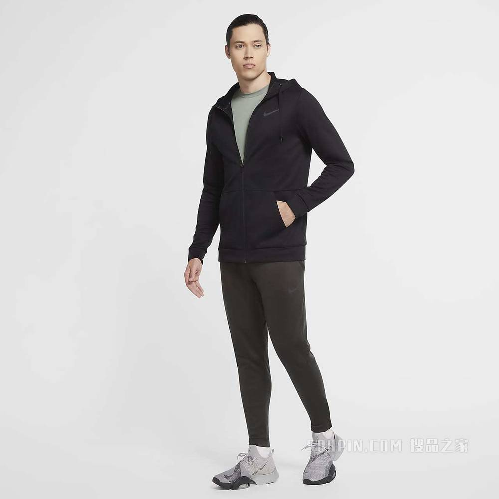 Nike Therma 男子全长拉链开襟训练连帽衫