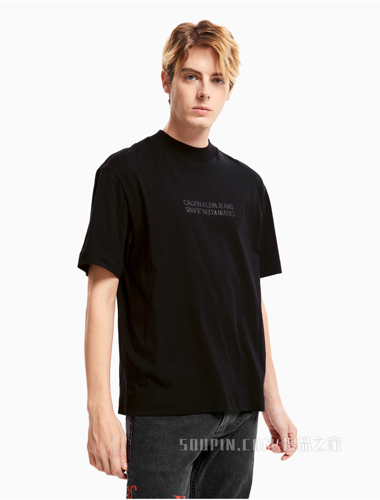 Calvin Klein 男士时尚休闲LOGO印花短袖T恤J319302