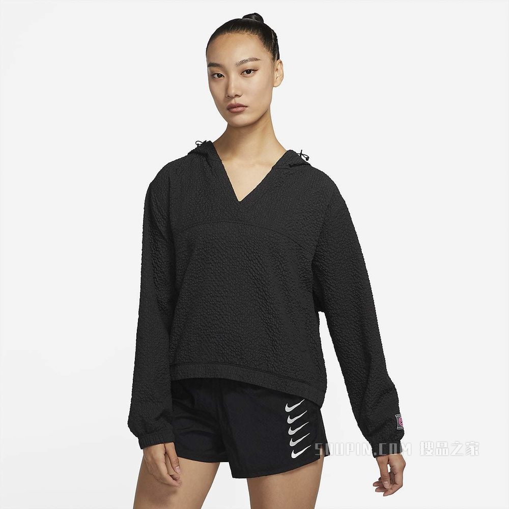 Nike Icon Clash 女子跑步梭织套头上衣