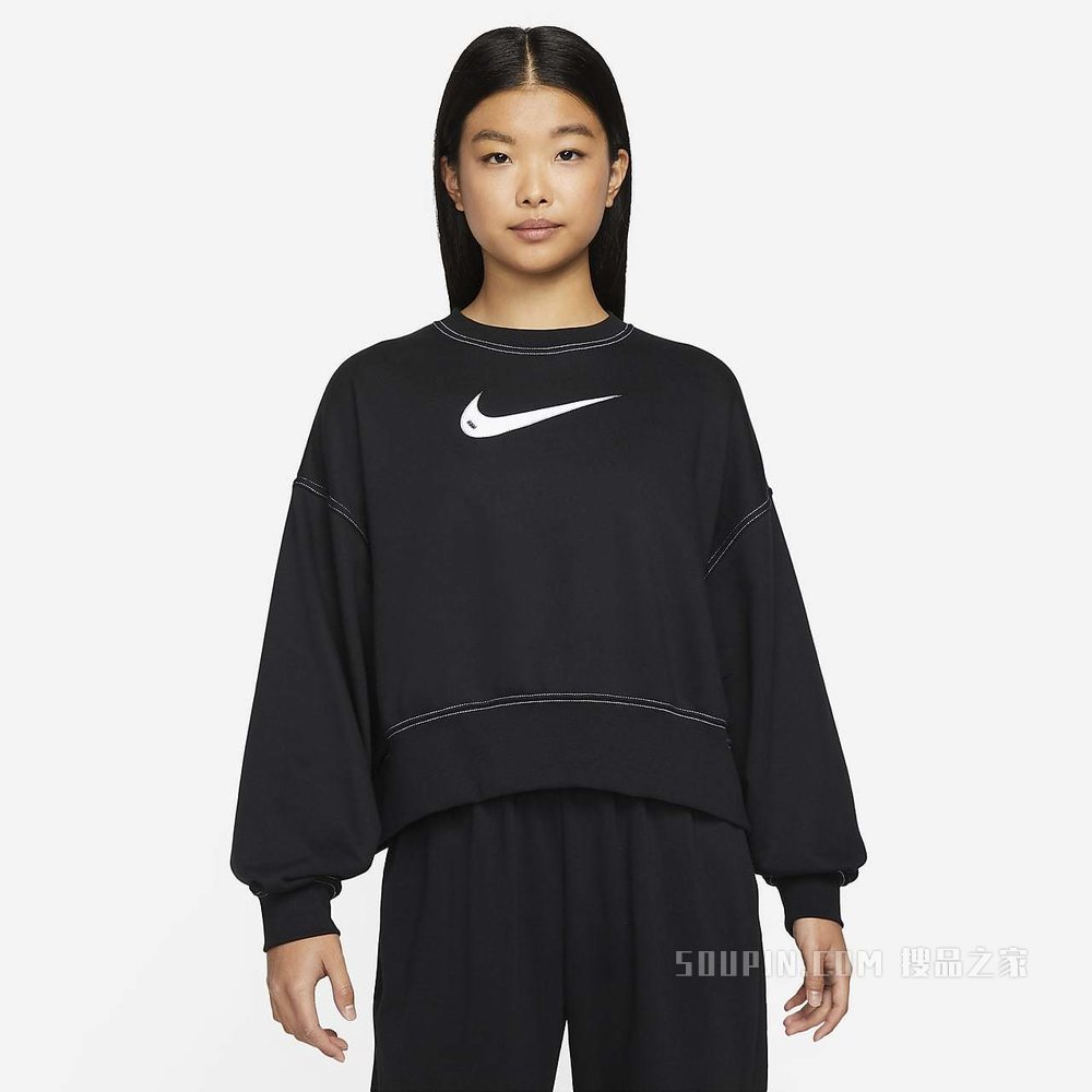 Nike Sportswear Swoosh 女子短款圆领运动衫