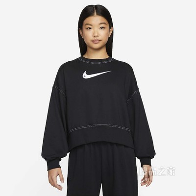 Nike Sportswear Swoosh 女子短款圆领运动衫