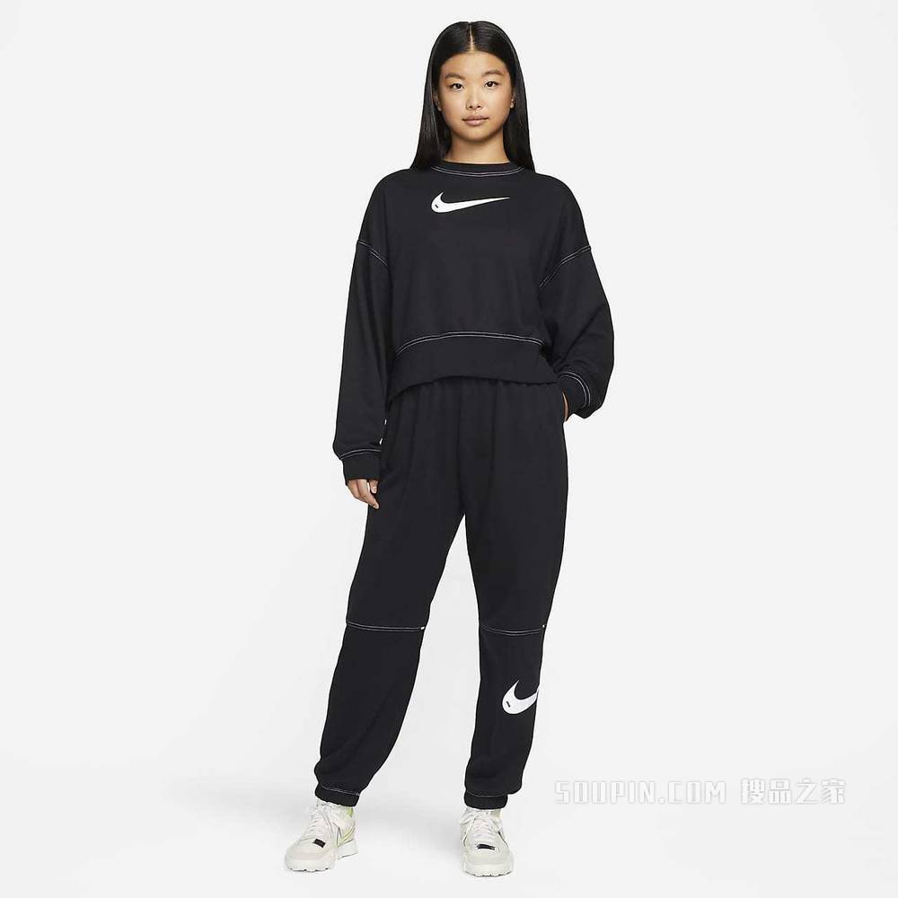 Nike Sportswear Swoosh 女子短款圆领运动衫