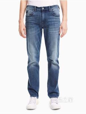 Calvin Klein男士水洗磨白合体版反面磨绒牛仔裤J319336