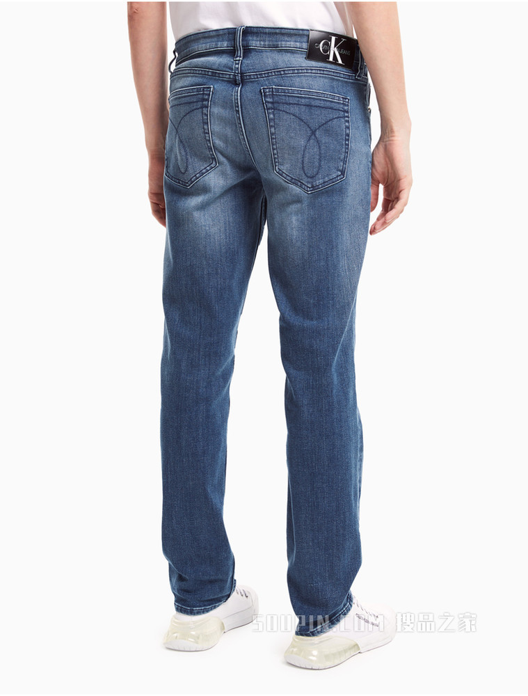 Calvin Klein男士水洗磨白合体版反面磨绒牛仔裤J319336