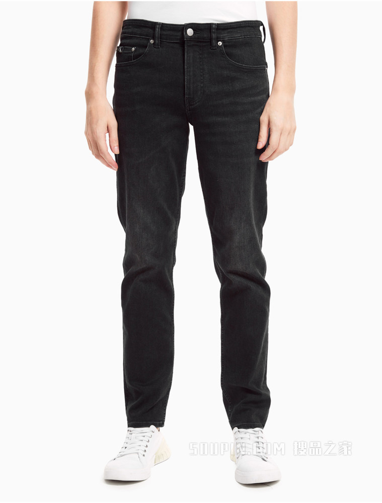 Calvin Klein 男士低腰楔形版黑色水洗时尚牛仔裤J319316