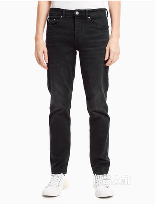 Calvin Klein 男士低腰楔形版黑色水洗时尚牛仔裤J319316