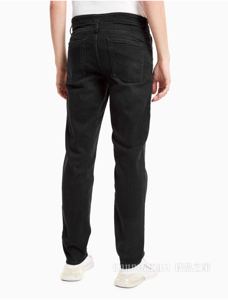 Calvin Klein 男士低腰楔形版黑色水洗时尚牛仔裤J319316