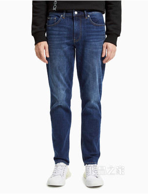 Calvin Klein男士低腰楔形合体版反面磨绒牛仔裤J319335