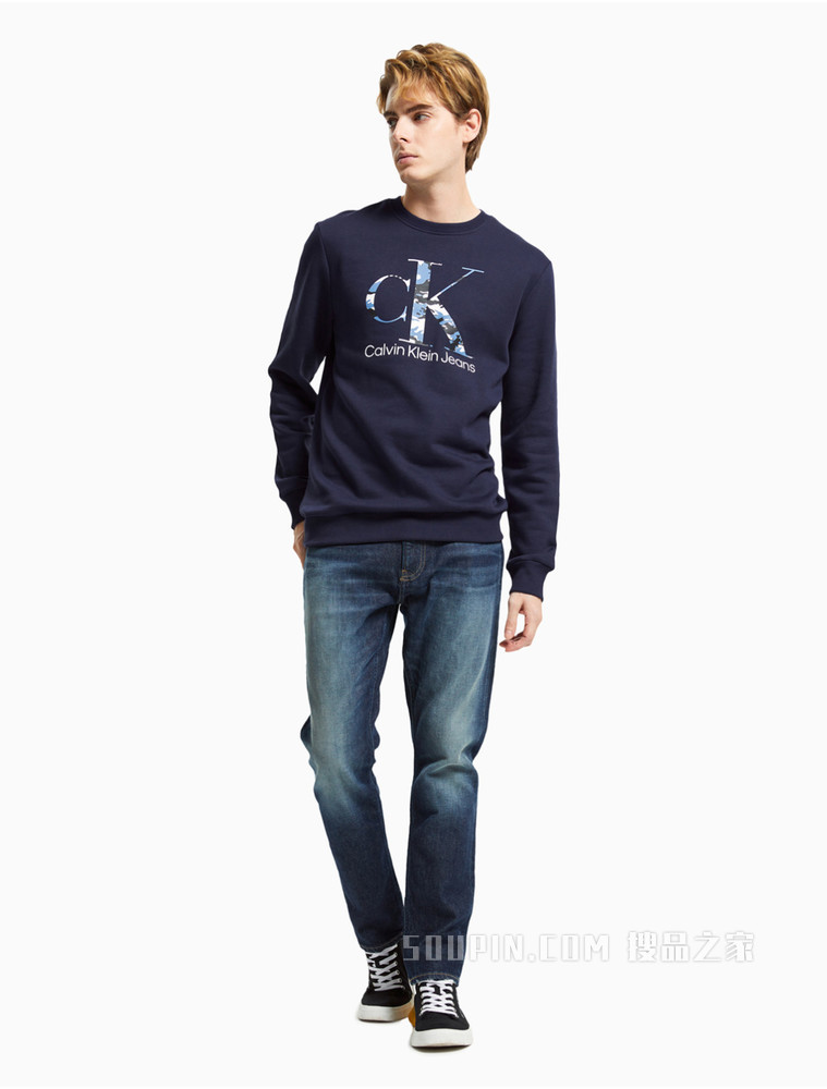 Calvin Klein 男士中腰楔形版型水洗休闲牛仔裤J319341