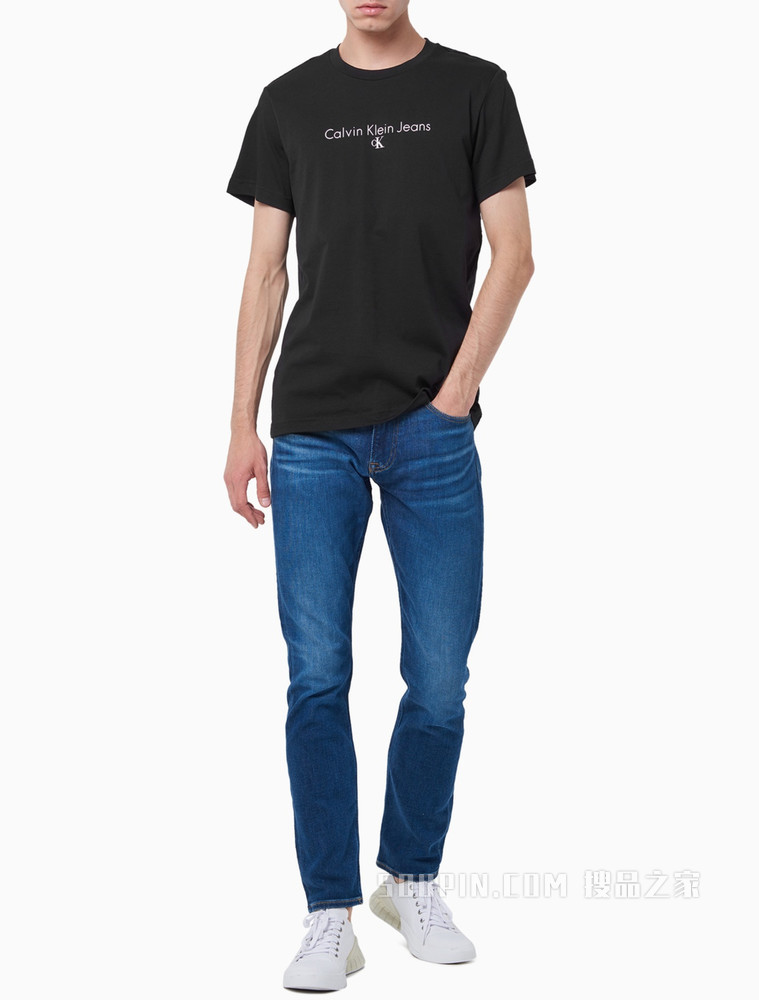 Calvin Klein 男装全棉撞色LOGO短袖T恤 J318472