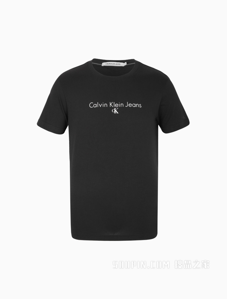 Calvin Klein 男装全棉撞色LOGO短袖T恤 J318472