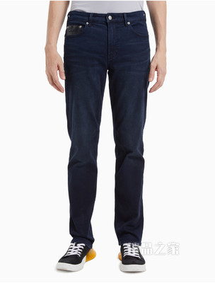 Calvin Klein 男装低腰合体修身LOGO零钱袋牛仔裤J319327